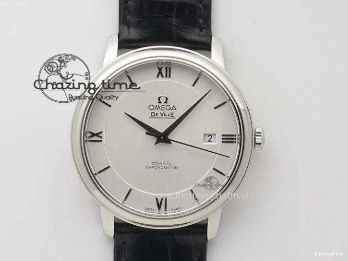 0311 De Ville MK 1:1 Best Edition SS Blue Dial On Black Leather Asian Seagull T1701 (Sec@6) Casual 8242